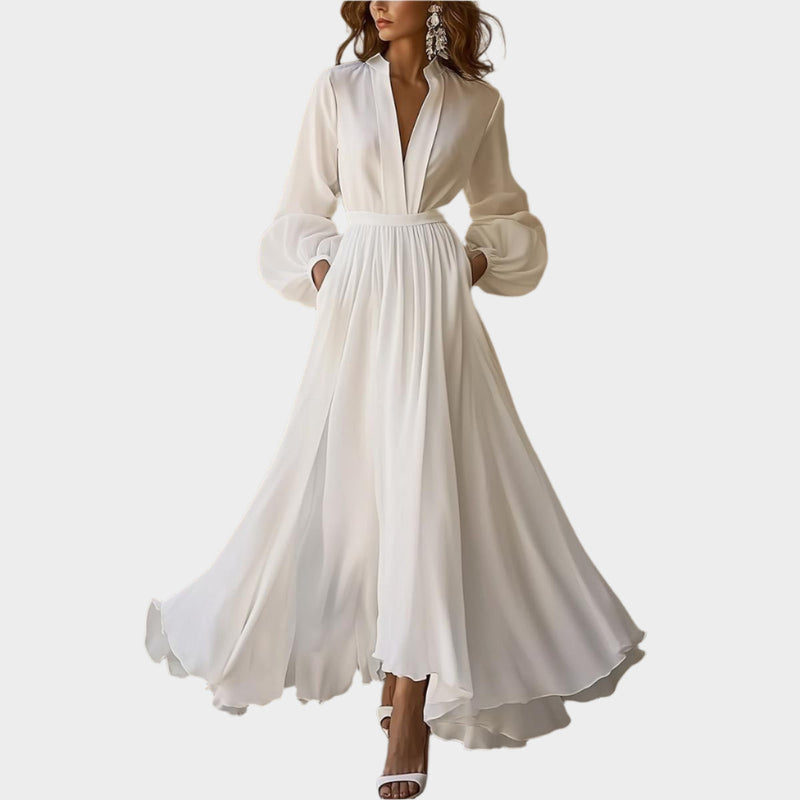 Rochie Maxi Alb Clasic