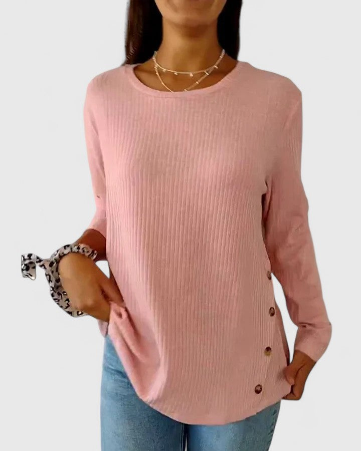 Megan™ | Bluza elegantă cu guler rotund