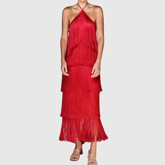 Artiselle™ - Rochie cu ciucuri