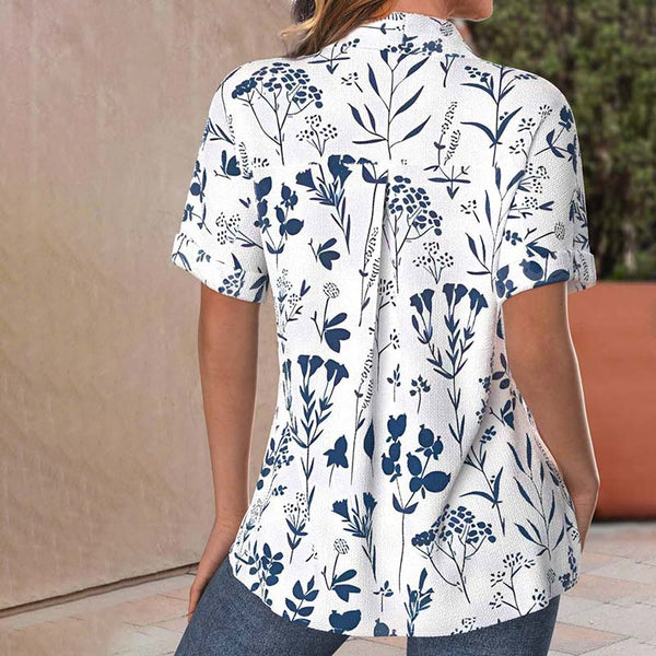 Ginette | Bluza casual cu imprimeu frunze