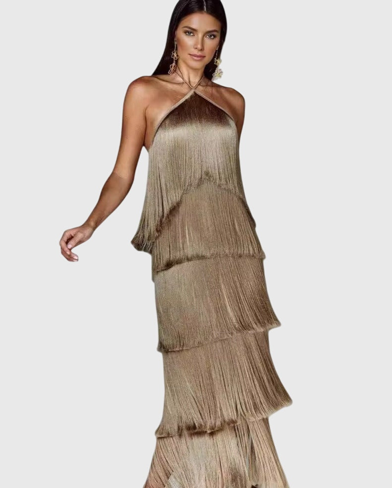 Artiselle™ - Rochie cu ciucuri