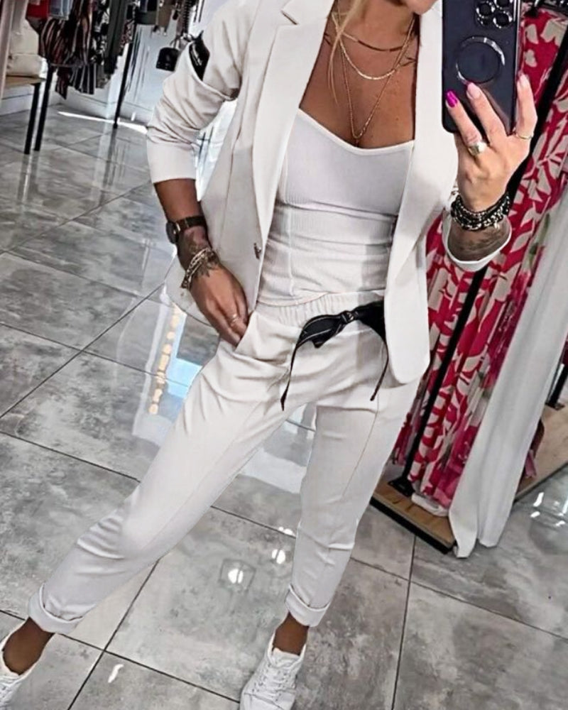 Malou | Set elegant sacou și pantaloni jogger