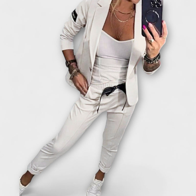 Vionne | Set elegant de top, jachetă și pantaloni