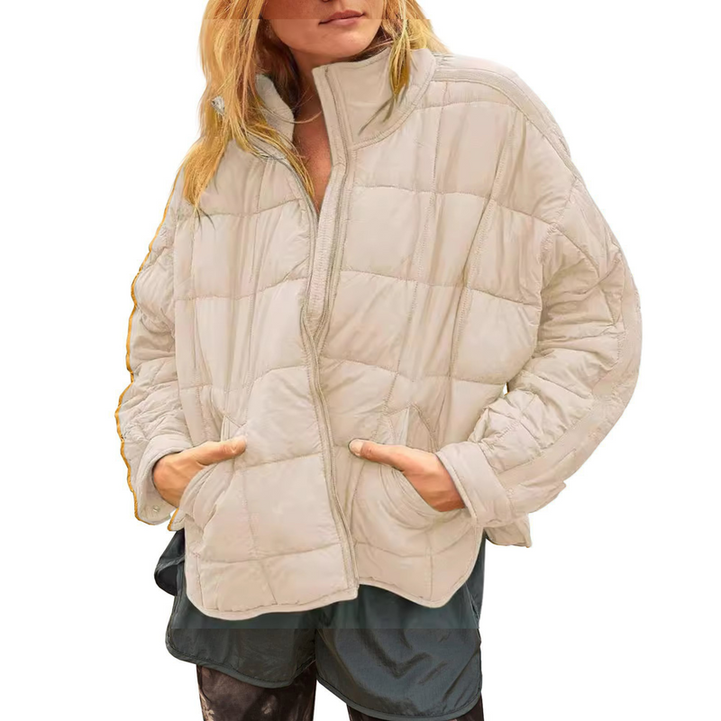 Amelia – Geacă ușoară compactă cu fermoar, tip puffer