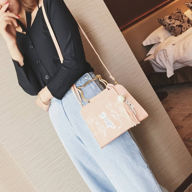 Layla™ - Geantă de mână drăguță și stilată cu pisicuță