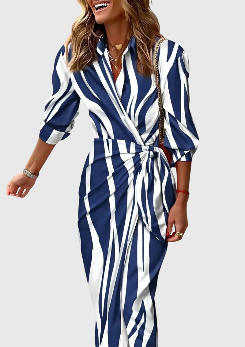 Everly™ | Rochie elegantă tip înfășurat cu imprimeu
