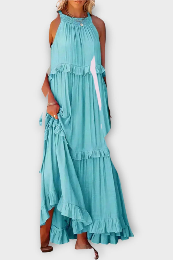 Rochie cu bretele subțiri și linie elegantă