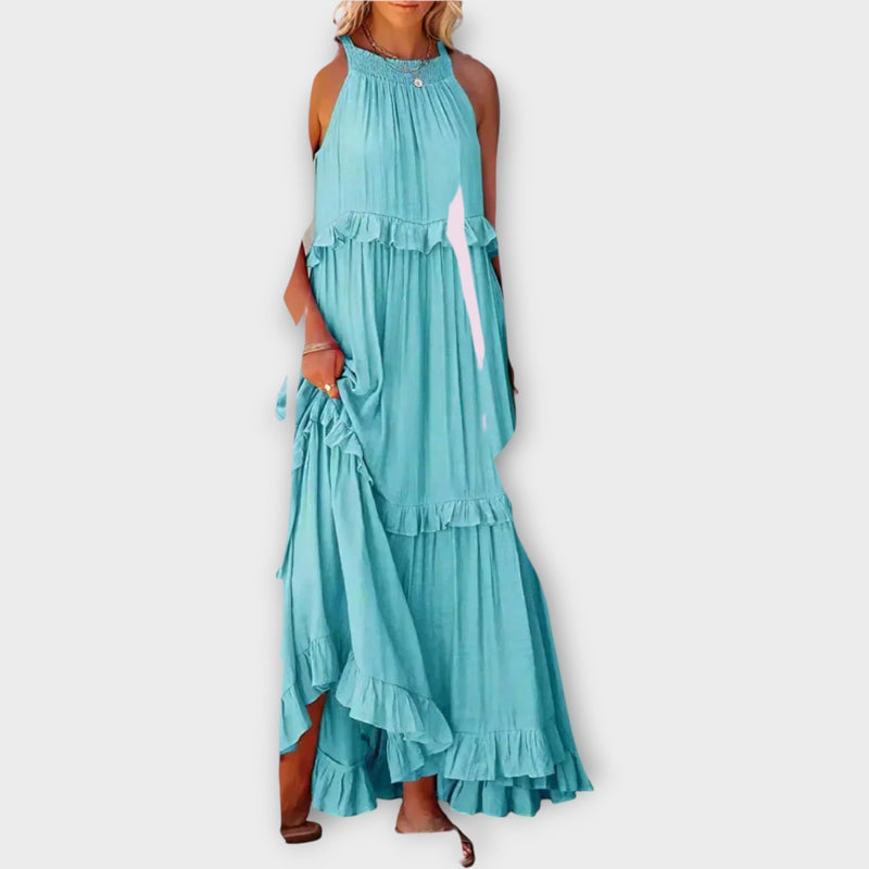 Rochie cu bretele subțiri și linie elegantă