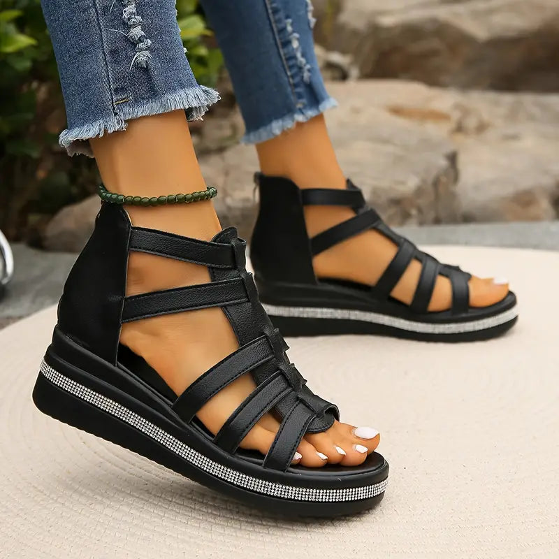 Axelle | Sandale elegante cu platformă wedge