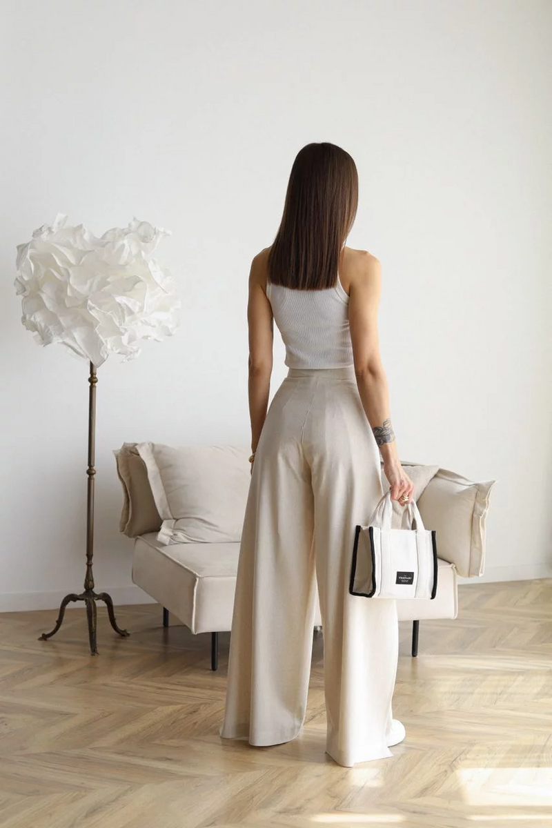 ARIANE – PANTALONI LARGI DIN IN PENTRU FEMEI