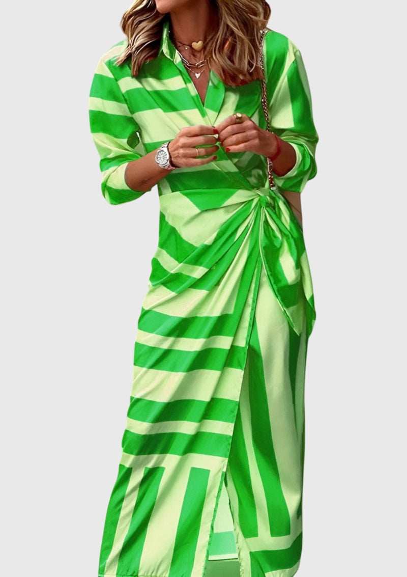 Everly™ | Rochie elegantă tip înfășurat cu imprimeu