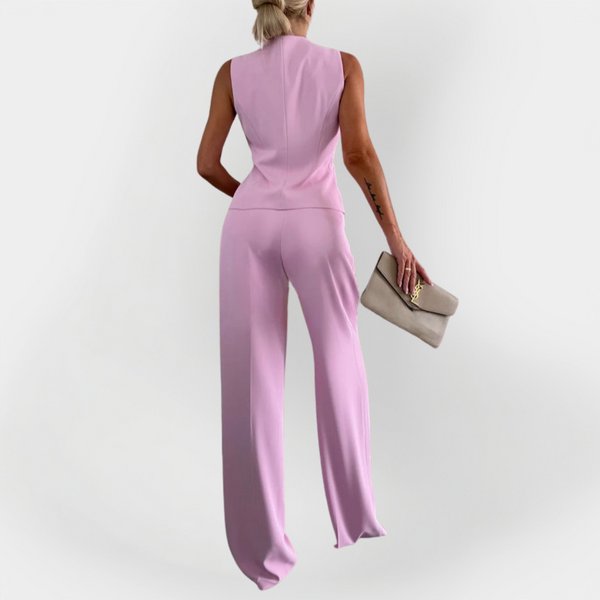Set elegant de pantaloni cu top fără mâneci
