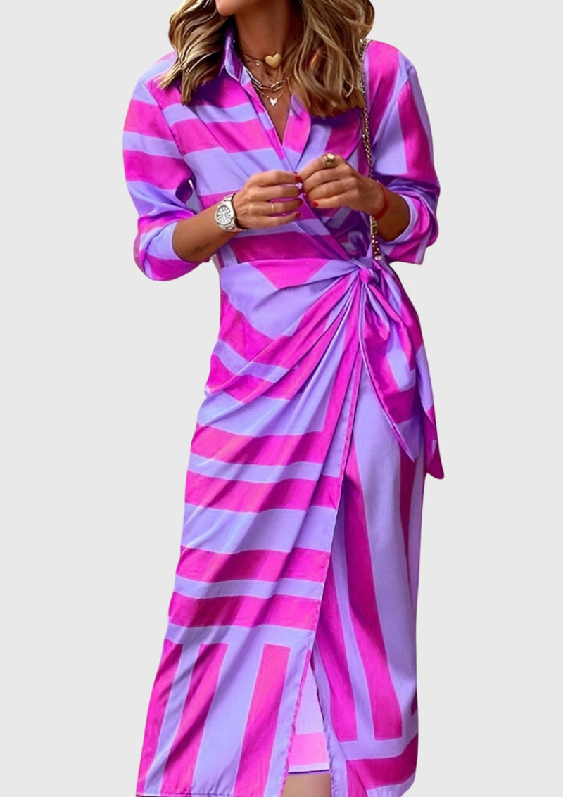 Everly™ | Rochie elegantă tip înfășurat cu imprimeu