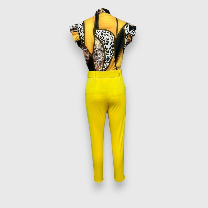 Set două piese cu imprimeu leopard modern