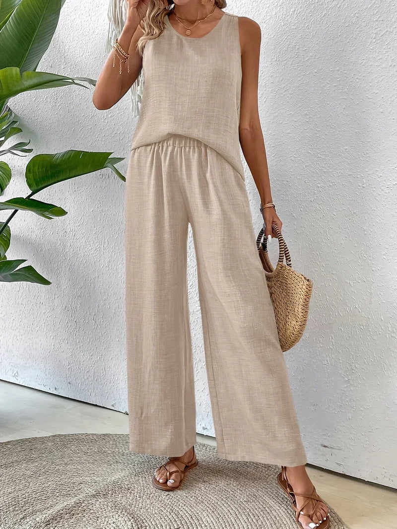 ELOWEN – TANK TOP ȘI PANTALONI CHIC PENTRU TOATĂ ZIUA