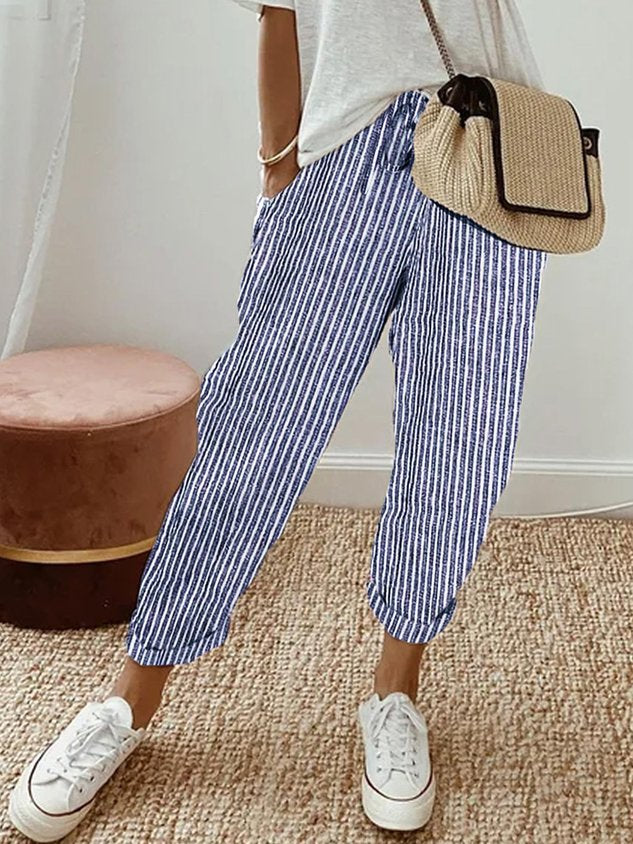 Ely | Pantaloni Luxe din In Anti-Transpirație