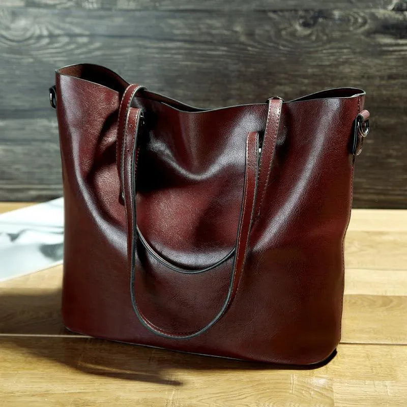 NICOLE™ | Geantă Vintage de Umăr din Piele Ecologică