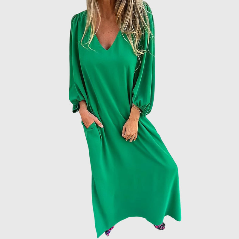 Carol™ - Rochie lungă boho cu buzunare