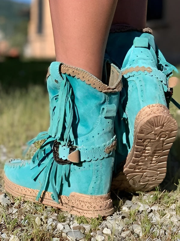 Meri | Cizme Boho cu Franjuri