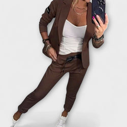 Vionne | Set elegant de top, jachetă și pantaloni