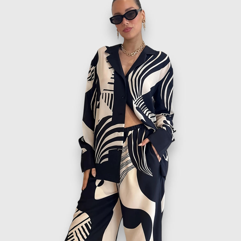 Set din două piese cu design geometric elegant