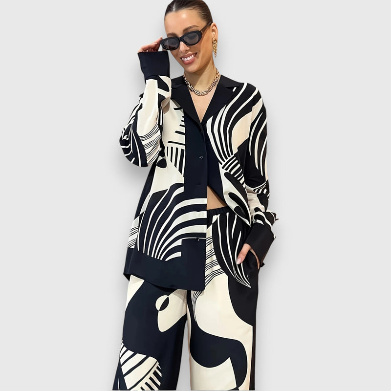 Set din două piese cu design geometric elegant