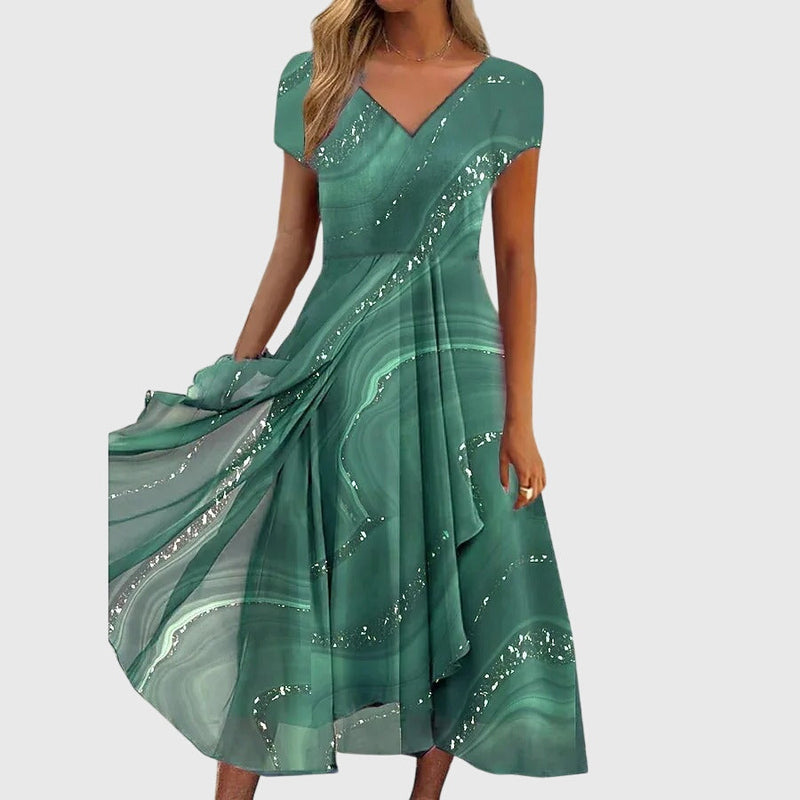 Aubrielle™ | Rochie midi fluidă