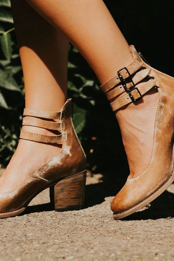 Ever - Pantofi cu toc gros și vârf rotund pentru femei