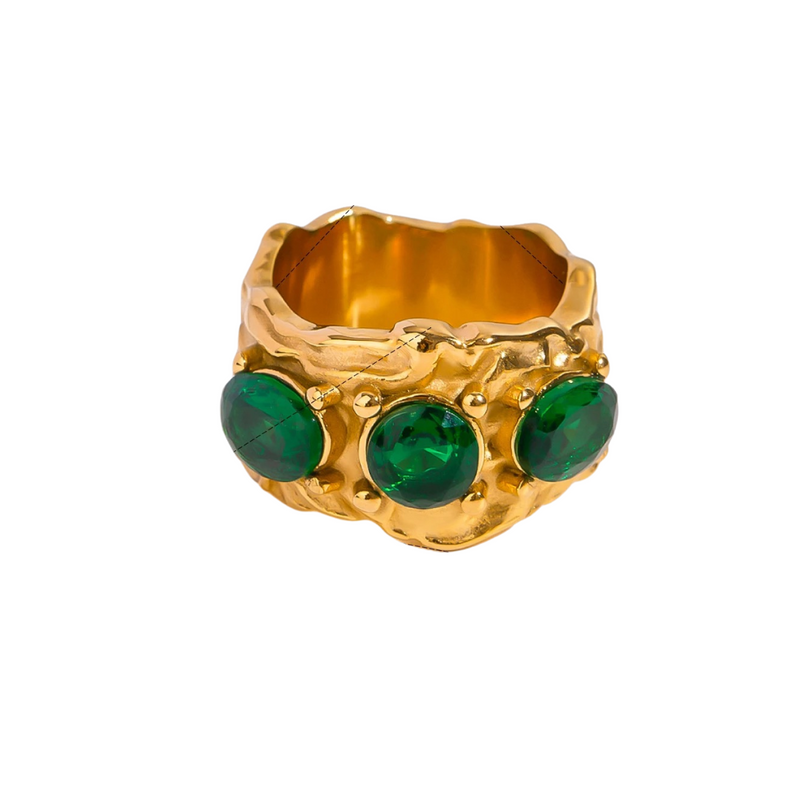 Inel masiv Dune Emerald
