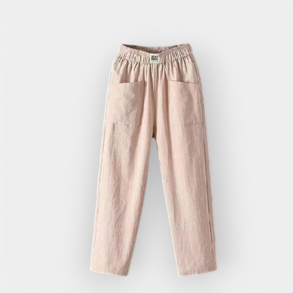 Pantaloni confortabili din in