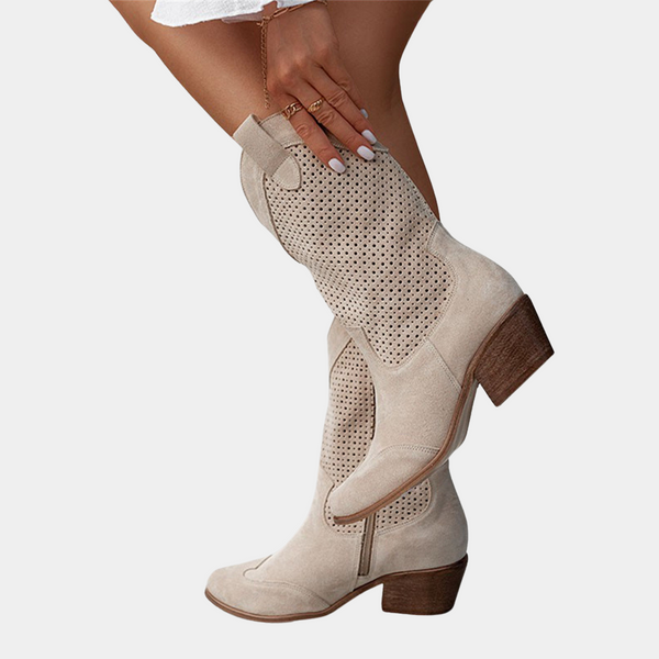 Alba | Cizme ortopedice stil cowboy