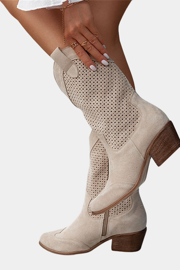 Alba | Cizme ortopedice stil cowboy