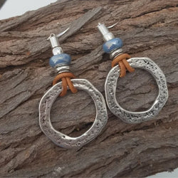 Cercei Antici Boho Cerc Argintiu | Aur Alb