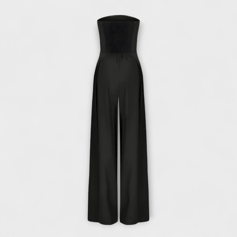 Amelie | Salopetă elegantă fără bretele cu pantaloni largi