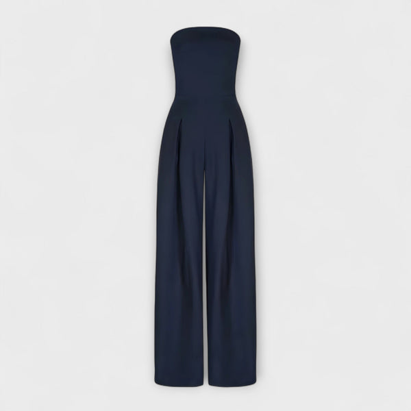 Amelie | Salopetă elegantă fără bretele cu pantaloni largi