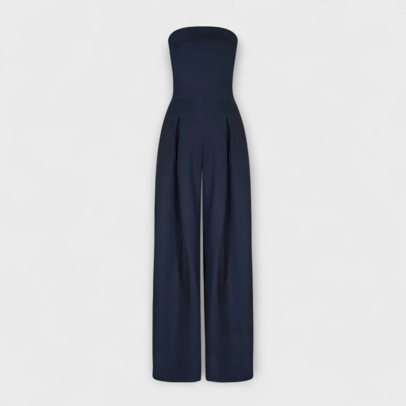 Amelie | Salopetă elegantă fără bretele cu pantaloni largi
