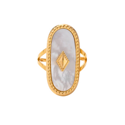 Inel reglabil Opaline Aura Aurie