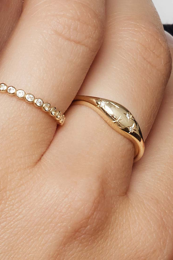 Inel cu dom de diamant | Aur