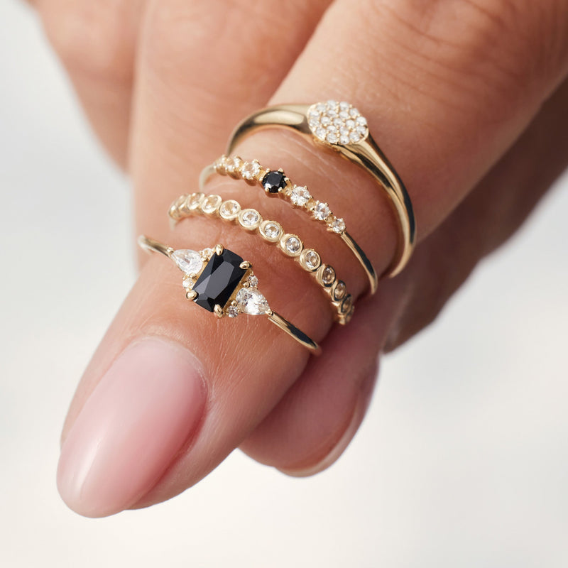 Inel cu bule de diamant | Aur
