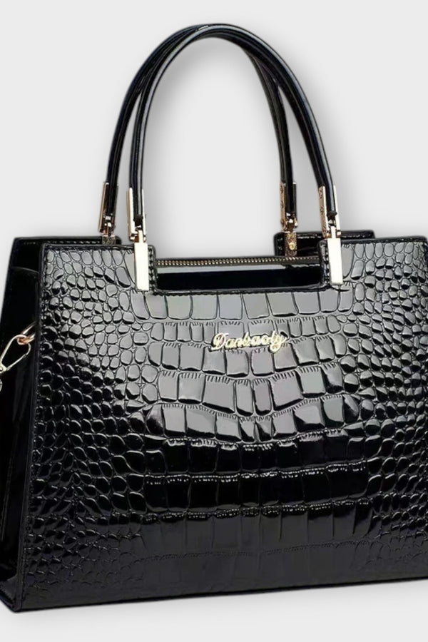 Geantă Croco Handmade Strălucitoare