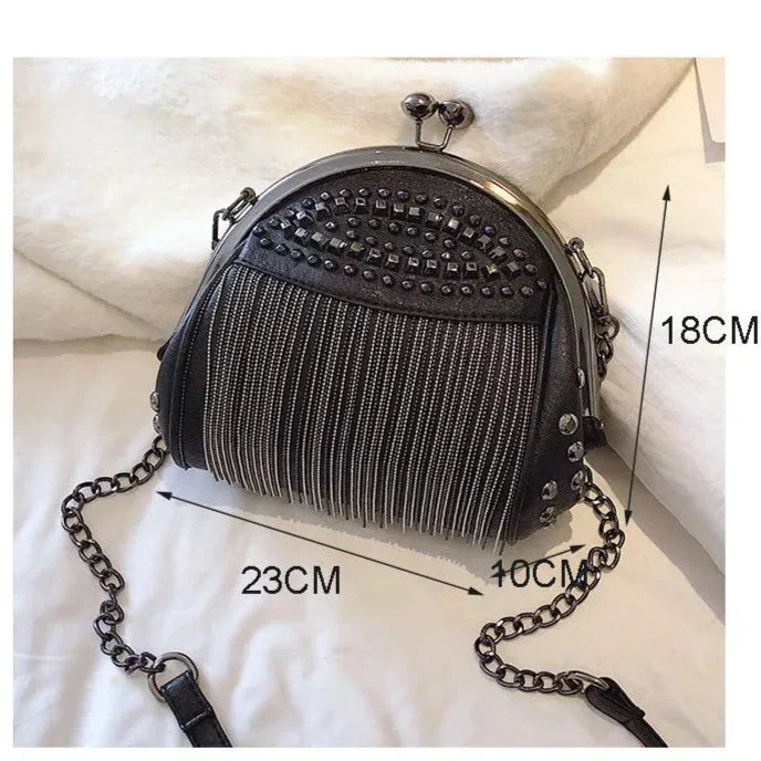Geantă Lina™ cu închidere Kiss-Lock | Esențial Retro Chic