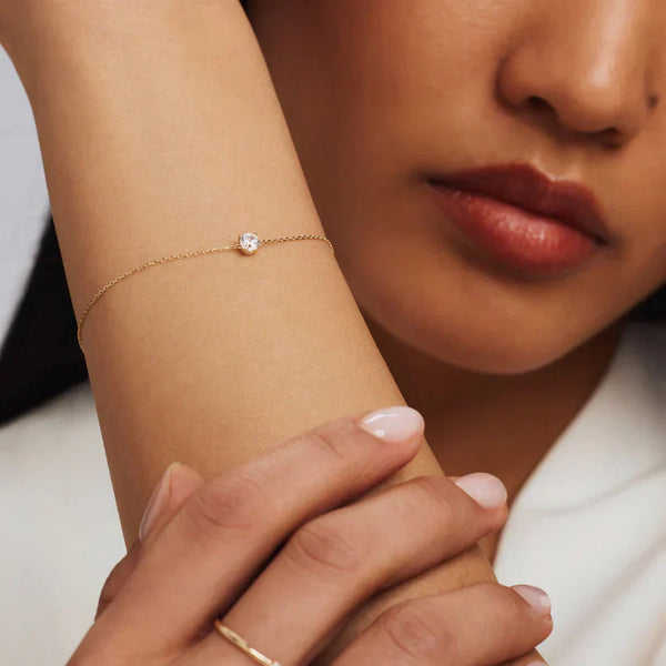 Brățară cu piatră Moissanite Cléa | Aur