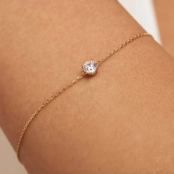 Brățară cu piatră Moissanite Cléa | Aur