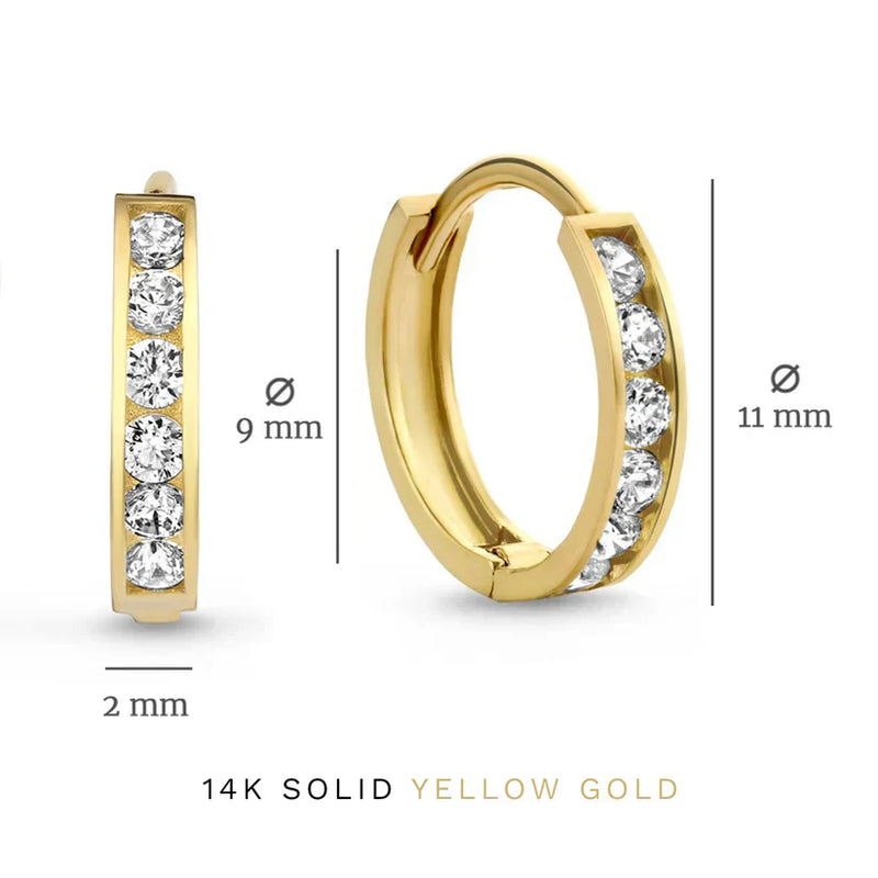 Set cercei Dara Brillane Stone | Aur