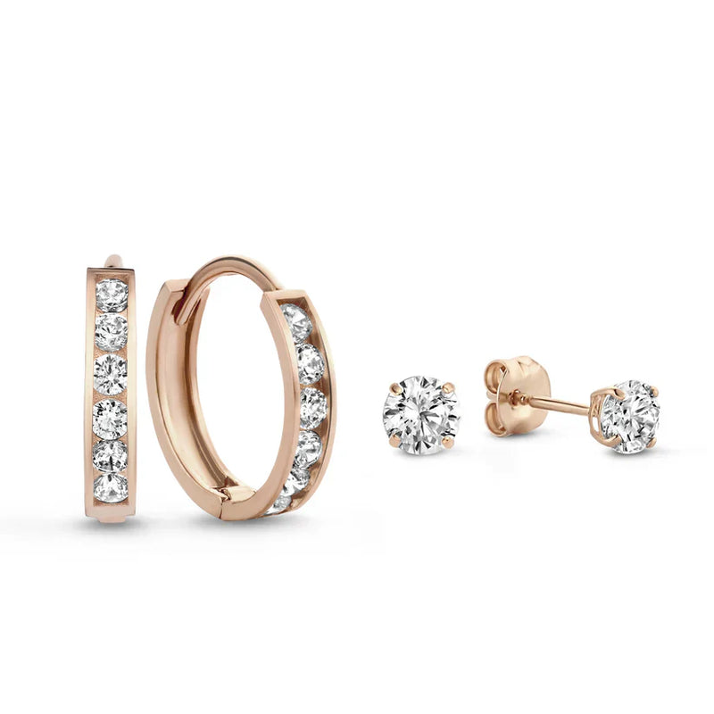 Set cercei Dara Brillane Stone | Aur