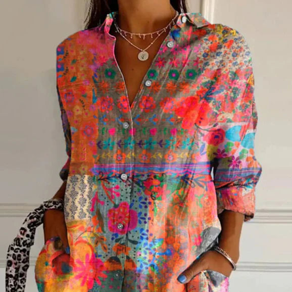 Dakota | Bluza cu imprimeu floral vintage