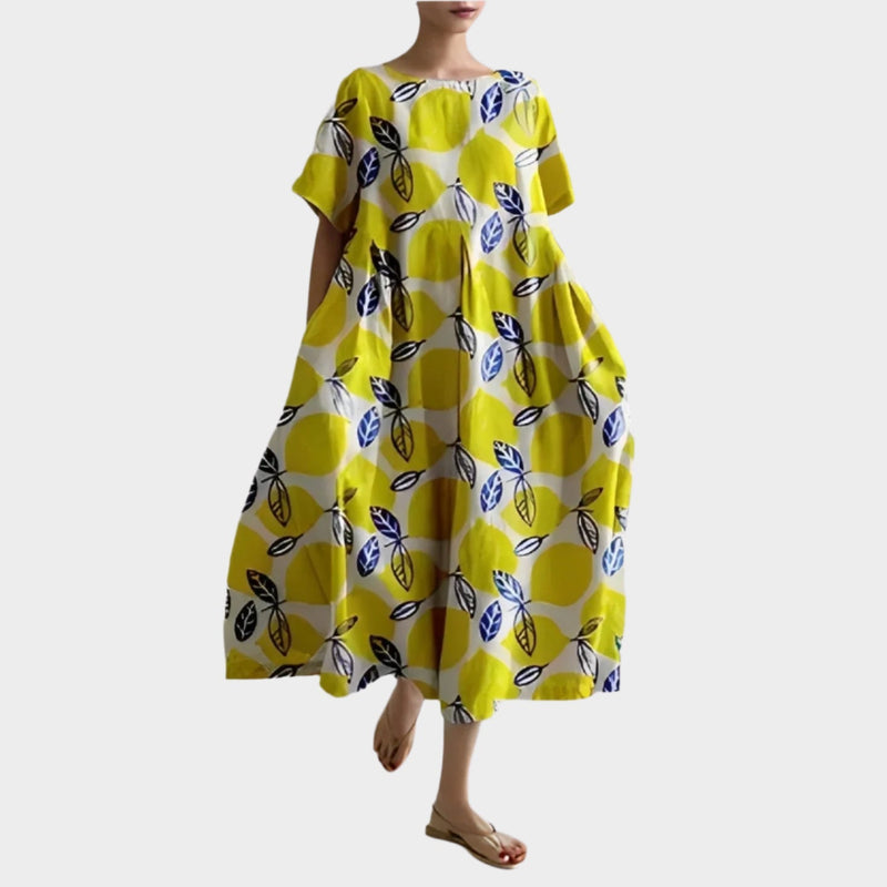 Rochie retro lungă confortabilă