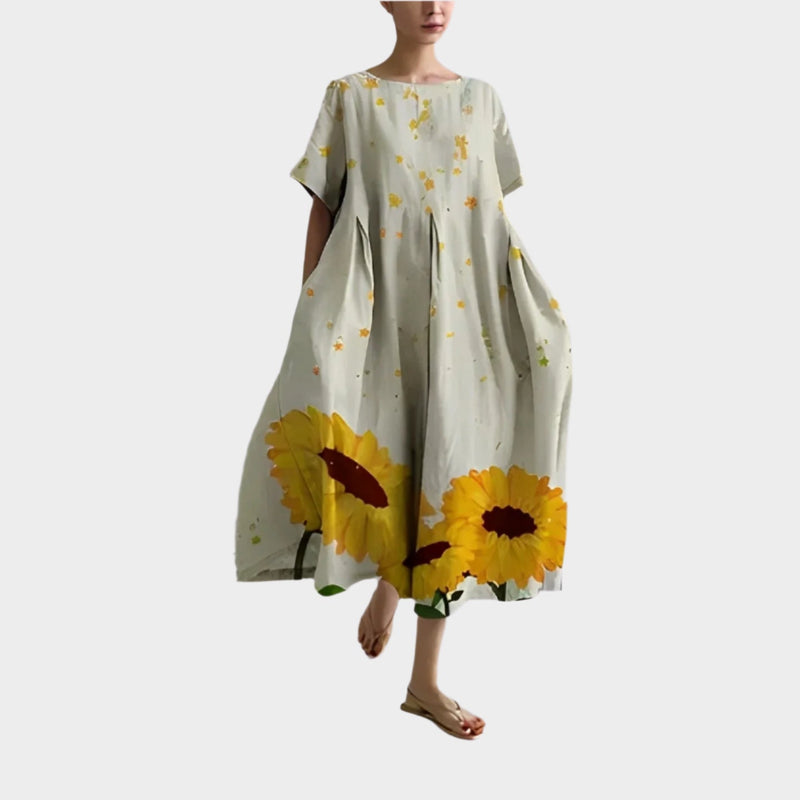 Rochie retro lungă confortabilă