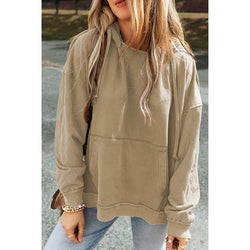 Nalas - Hanorac Zip Henley din fleece acid wash