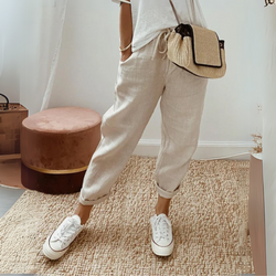 Ely | Pantaloni Luxe din In Anti-Transpirație